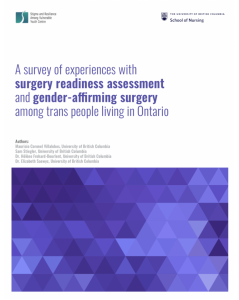 A survey of experiences with surgery readiness assessment and gender-affirming surgery among trans people living in Ontario