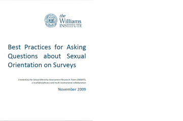 Best Practices for Asking Questions about Sexual Orientation on Surveys